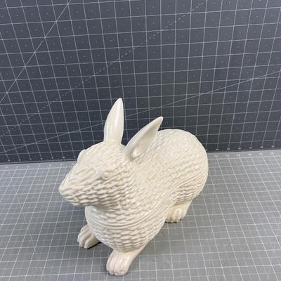 Rabbit Basket Pattern, Lidded, Covered Jar
