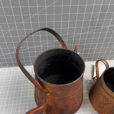 3 Watering Cans - Rustic Look All New