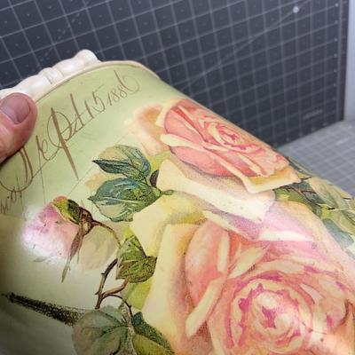 Beautiful Flower Metal Bucket