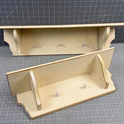 Rustic Pine Wall Shelves  (2) 