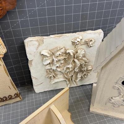 Rustic Décor: (4) Birdhouse, Angel, Etc.