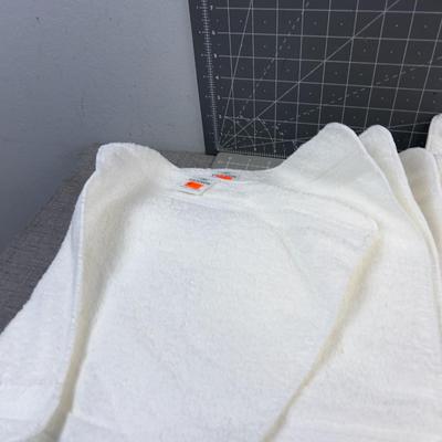 Giant Lot of White Washcloths, Approx 30 