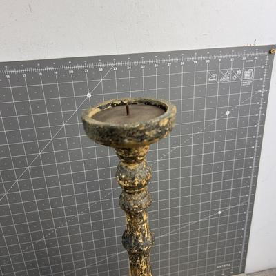 RUSTIC Design 24" Tall Candle Sticks, Wood