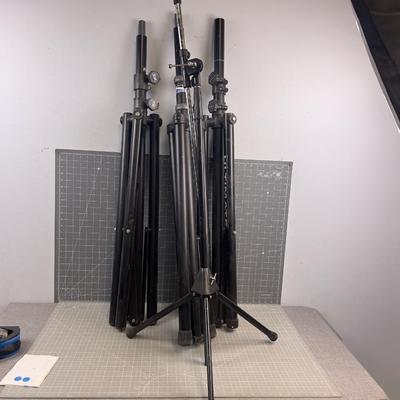 3 Stands for Lighting or Audio Speakers, Plus Bonus Mic Stand