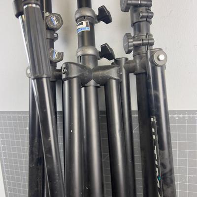 3 Stands for Lighting or Audio Speakers, Plus Bonus Mic Stand