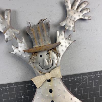 Tin Scarecrow 36" Tall