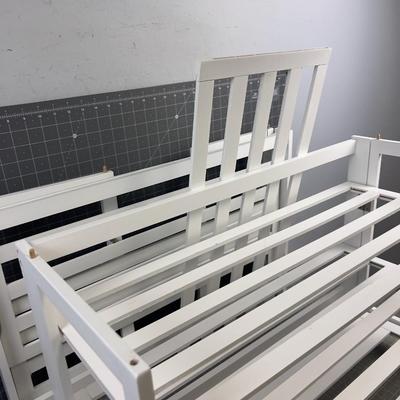 2 White Shoe Racks 