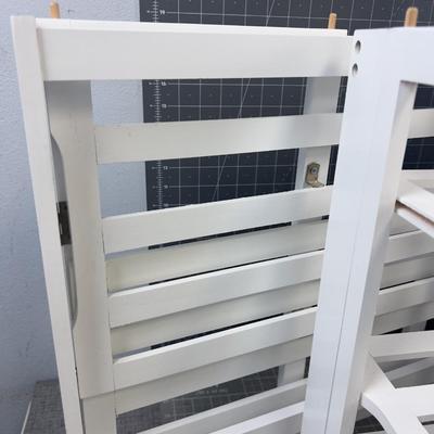 2 White Shoe Racks 