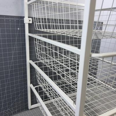 Closet Organizer Drawer Set WIRE with a Bonus Coat Hook 