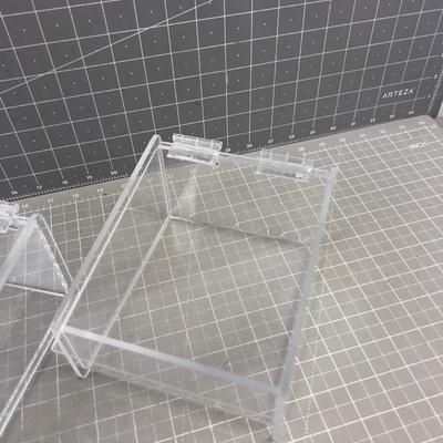 2 Clear Lucite SMALL Boxes