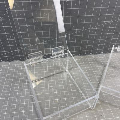 2 Clear Lucite SMALL Boxes