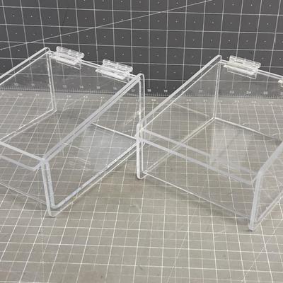 2 Clear Lucite SMALL Boxes