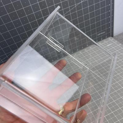 2 Clear Lucite SMALL Boxes