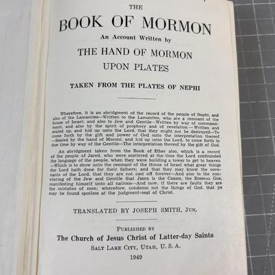 Book of Morm0n Leather 1949 Ed.