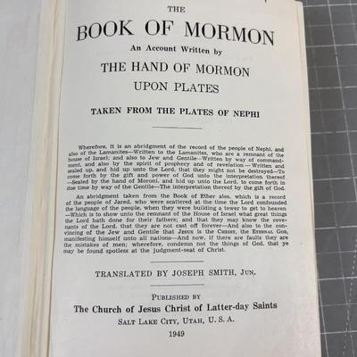 Book of Morm0n Leather 1949 Ed.