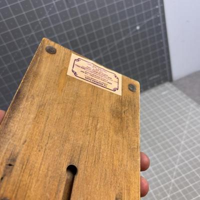 Vintage Wood Note Paper Holder