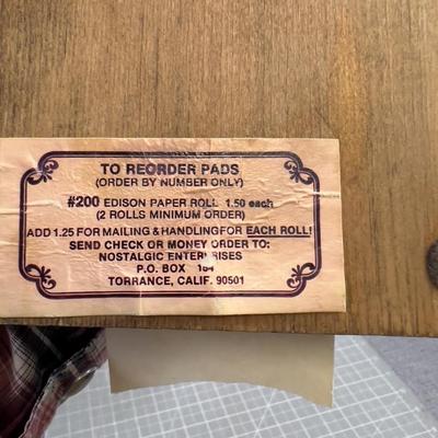 Vintage Wood Note Paper Holder