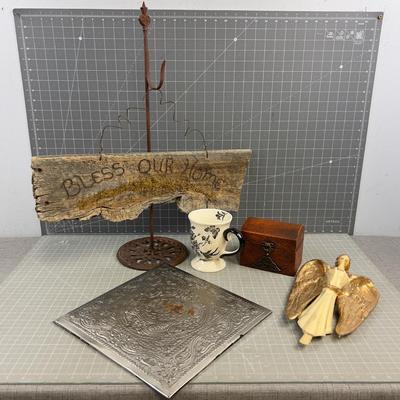 Decorative Items Angel Tile Bless Our Home 