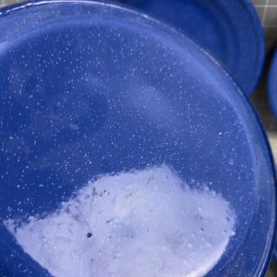 Blue Granite Ware Enamel Dishes 