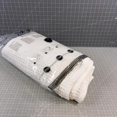 Full Size Waffle Blanket, White 