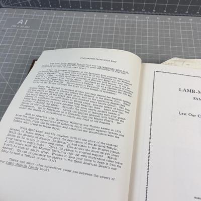 2 Family Utah History Books, Genealogy 