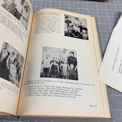 2 Family Utah History Books, Genealogy 
