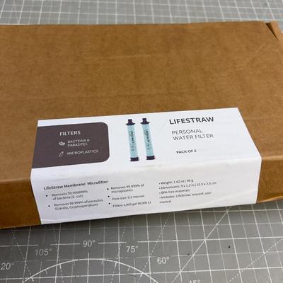 Pack of 2 LIFE Straws Brand New