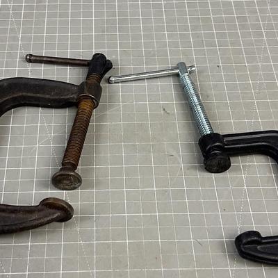 (2) "C" Clamps 3 &4" 