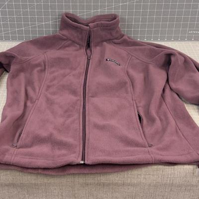 Columbia XL Women's Fleece Jacket Plumb, like New