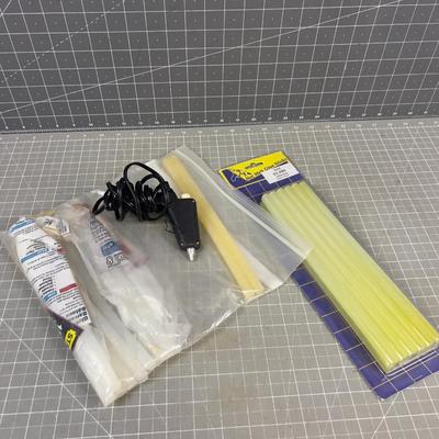 Glue Stick and a Glue Gun 