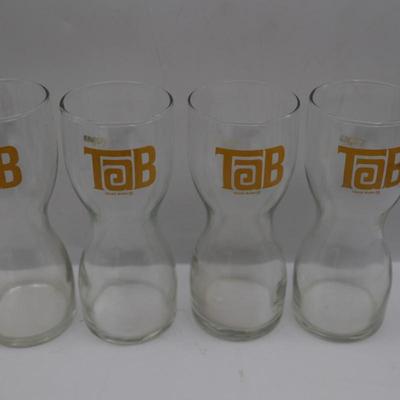 Vintage TAB Soda Drinking Glasses (4)