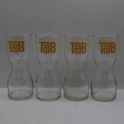 Vintage TAB Soda Drinking Glasses (4)