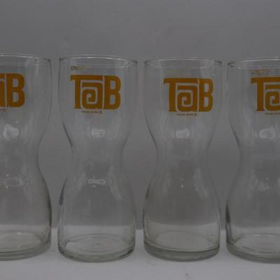 Vintage TAB Soda Drinking Glasses (4)