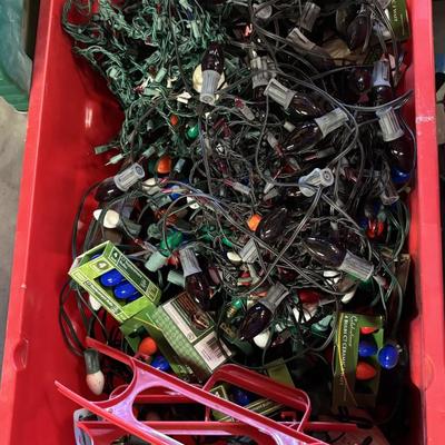 Tote of Christmas Lights
