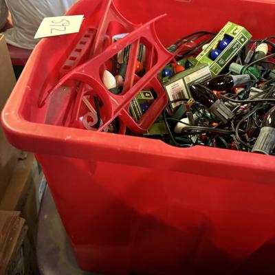 Tote of Christmas Lights