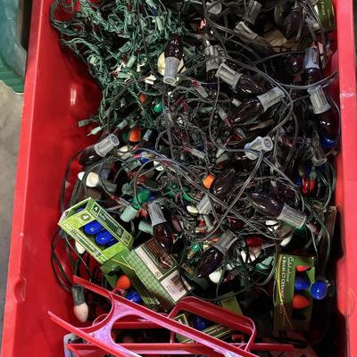 Tote of Christmas Lights