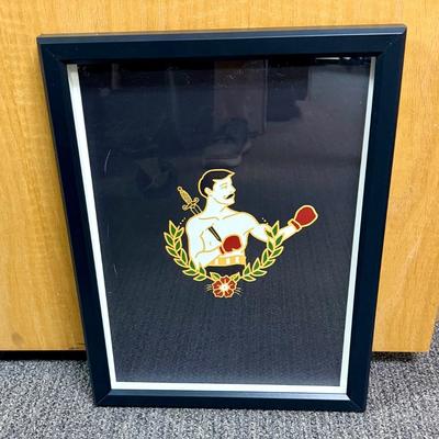 Sale Photo Thumbnail #366: Commonly used boxer image for full-color tattoos. Frame was originally from IKEA, measures approx. 13" x 18". Good condition.