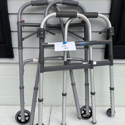 Lot of 2 foldable walkers