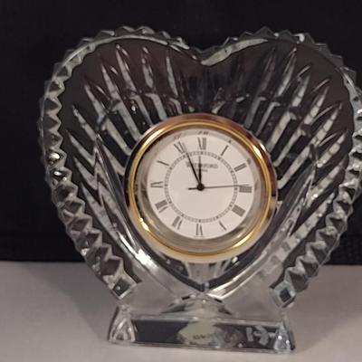Waterford Crystal Time Pieces Heart Shaped Clock