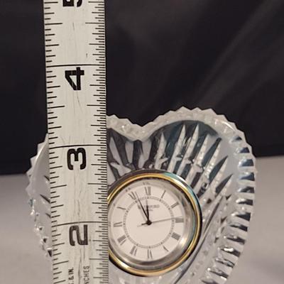 Waterford Crystal Time Pieces Heart Shaped Clock