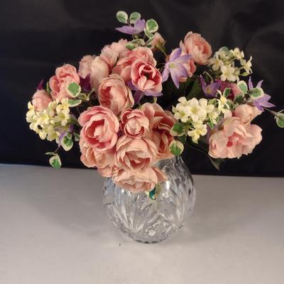 Waterford Crystal 1998 Mother's Day Vase with Flowers