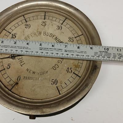 Antique Schaeffer & Budenberg Pressure Gauge – New York, Industrial Steampunk Decor