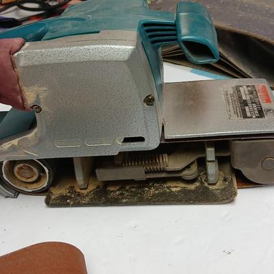 Makita Model 9924DB Heavy-Duty Belt Sander – 3"x24", w/ Dust Bag & Extra Belt