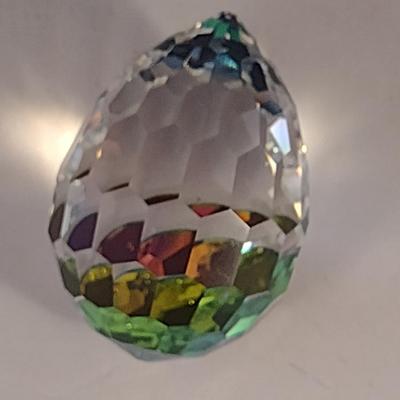 Gorham Crystal Faceted Egg Shaped Paper Weight- Limited Edition 380/2500