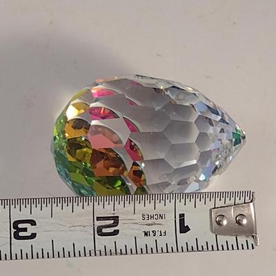 Gorham Crystal Faceted Egg Shaped Paper Weight- Limited Edition 380/2500