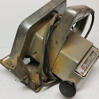 Vintage Wards Powr-Kraft Circular Saw – 7 1/4” Blade + Extra 8" Pro-Source Blade