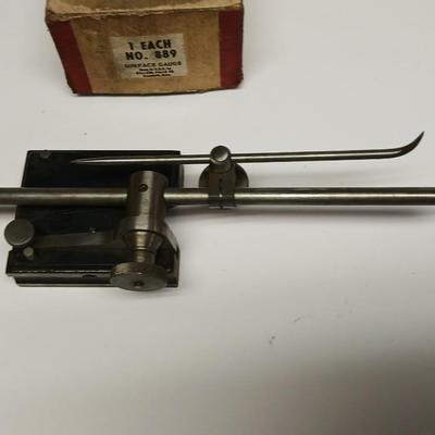 Vintage Millers Falls No. 889 Surface Gauge – Machinist Layout Tool w/ Original Box