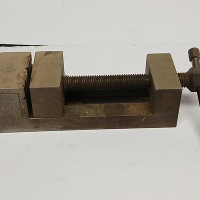Small Precision Machinist Vise – Hardened Steel, Screw-Type, Vintage