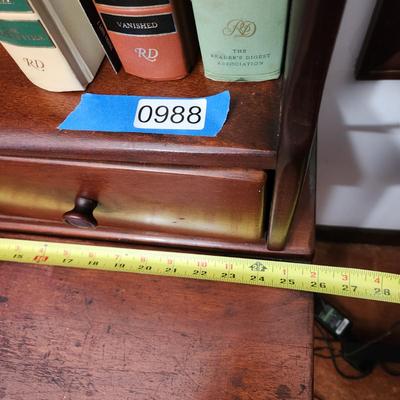 Writing Foldout Desk w Bookshelf 26" x 16"x65" 23" D with Desk area open