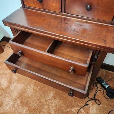 Writing Foldout Desk w Bookshelf 26" x 16"x65" 23" D with Desk area open